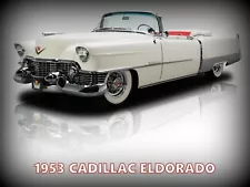 1953 Cadillac Eldorado Convertible NEW Metal Sign: Pristine Original Restoration