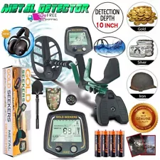 Updated Gold Detector IP68 10" Search Coil for Treasure Hunt, 5 Detection Modes