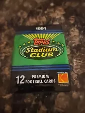 ððð 1991 Topps Stadium Club Football Cards Wax Pack Sealed.