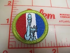 Type L since 1910 back AMERICAN HERITAGE merit badge sash patch (g8x)