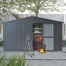 Sheds & Outdoor Storage Clearance 11'x 9' with Galvanized Steel Frame & Windo...