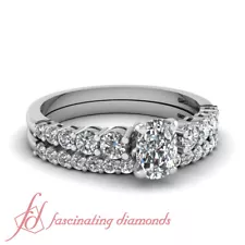 Cushion Cut Diamond Bridal Ring Sets For Women GIA 1 Carat Diamond Ring On Sale