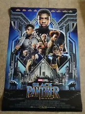 BLACK PANTHER - MOVIE POSTER WITH CHADWICK BOSEMAN AND CAST - MARVEL PICTURE