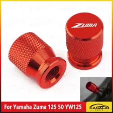 -For Yamaha Zuma 125 50 YW125 CNC Tire Valve Stem Cover Cap Plug /COLOR RED (For: Yamaha Zuma II 50)