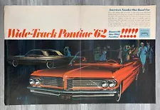 1962 PONTIAC 21x13.5" Automotive Print Ad VG 4.0 Bonneville Star Chief Catalina