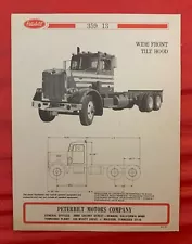 1976 Peterbilt "MODEL 359 13" - Original Truck Dealer Sales Brochure / Specs