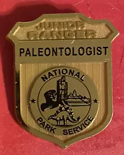 SPECIAL ISSUE Gold National Park Service Jr Paleontologist Ranger Badge Junior