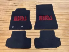 For Ford Mustang Mach 1 One floor mats carpet Black 4pcs 2015-2023