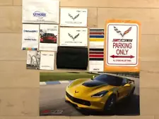 2015 CORVETTE Z06 FACTORY OWNER'S MANUAL & LEATHER CASE- SALES BROCHURE- SIGN