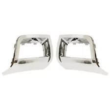 Fog Light Trim Set For 2006-2009 Chevrolet Trailblazer Left and Right Chrome 2Pc