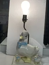 Ceramic Goose Ducks Lamp