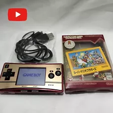 Nintendo GameBoy Micro Console Famicom Color w/Game 20th Anniversary Edition