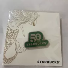 Last one only Starbucks in China 50th anniversary pin badge Rare not for sale