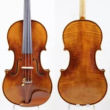 Own Works ! Left-handed! Stradivari Copy 4/4 Violin, Wonderful Tone ! M7623