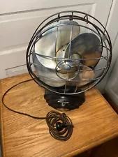 Antique Emerson Silver Swan 10" Oscillating Fan Model 5250D good working cond.