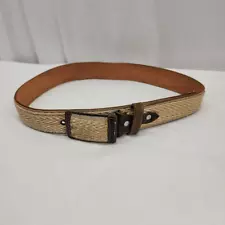 MENS WESTERN LEATHER rope thread charro cowboy belt Made in Mexico Size 40