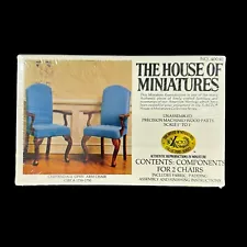 40040 House of Miniatures CHIPPENDALE OPEN ARM CHAIR Kit for 2 Chairs