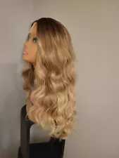 NEW CURLY BLONDE & HIGHLIGHTS LACE FRONT WIG