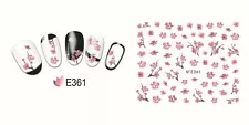 Nail Art 3D Decal Stickers Japanese Cherry Blossom Flower Tree Pink Flower E361