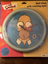 2004 Home Simpson Wall Clock - Rotating Eyes - NIP