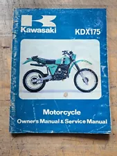 Kawasaki KDX175 Motorcycle Owners Manual & Service Manual