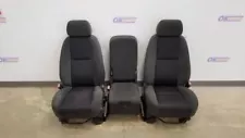 09 CHEVY SILVERADO 1500 LT FRONT SEAT SET WITH CONSOLE BLACK CLOTH MANUAL