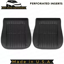 1997 to 2002 For Chevy Camaro Front Set Bottoms Leather Synthetic perf Cover BLK