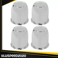 4X Push Through Center Caps Chrome Fit For 3.18" Rims Center Bore Trailer Rim