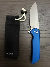 Ferrum Forge Protech/Drop Mordax Folding Knife 20CV Aluminum scale Blue