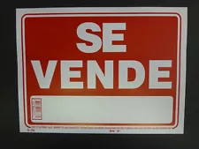 SE VENDE FOR SALE SIGN NICE RED SIGN NEW Fast Free Shipping NEW 9"x12" S36