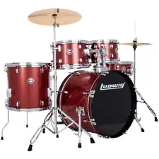 Ludwig Accent Series 5-Piece Drumset - Red Sparkle