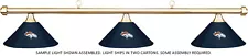 NFL Denver Broncos Blue Metal Shade & Brass Bar Billiard Pool Table Light