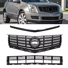 For Cadillac SRX 2013-2014 2015 2016 Black Front Bumper Upper Lower Grille