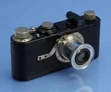 New ListingLEICA LEITZ I MOD.C BLACK PAINT RANGEFINDER CAMERA +ELMAR 50mm NICKLE +CHROME