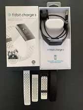 Fitbit Charge 3 Special Edition w/ Black & White, Small & Large Bands