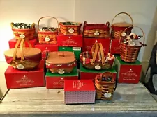 Longaberger Tree Trimming Christmas Basket Combos Red Trim ~ You Choose!