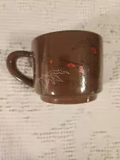 Starbucks Coffee Bean Plant Mug Red Berries Ceramic Tea Cup 10oz 2009 Brown