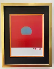 ANDY WARHOL + RARE 1984 SIGNED + SUN + PRINT MATTED 11X14 + BUY IT NOW !!