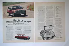 1979 Mercedes Benz 300 TD Station Wagon Print Ad 2 Separate Pages