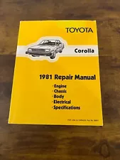 1981 Toyota Corolla Repair Manual Good Condition