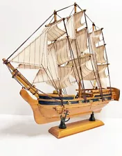 SALE! Wooden Decorative Sailing Ship Sailboat Model Fully Assembled 12x13x3 in.