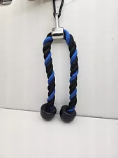 AA2ZCARE Tricep Rope Cable Attachment, 27'' Rope Length - Black and Blue