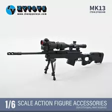 ZY TOYS 1/6 Scale USMC Mk13 MOD0 Sniper Rifle Set Black fit for 12" Figure