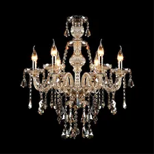 Antique Candle Style Crystal Chandelier Vintage French Chandelier Pendant Light