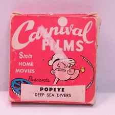 Vintage Carnival Films 8mm Home Movies Popeye Deep Sea Divers