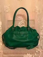 Kate Spade Green Westbury Opus Pebbled Leather Drawstring Satchel/Shoulder Bag