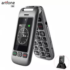 Artfone G6 4G SIM-Free Foldable Unlocked Cell Phone for The Elderly Big Button