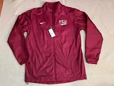 Nike Florida State Seminoles FSU Full Zip Windbreaker Jacket Men's Large NWT