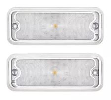 LH & RH Amber LED / Clear Lens Parking Lights For 1973-1980 Chevy & GMC Truck