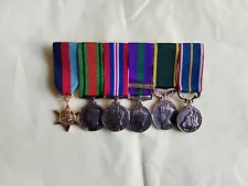 Six Original British Military Miniature Medals